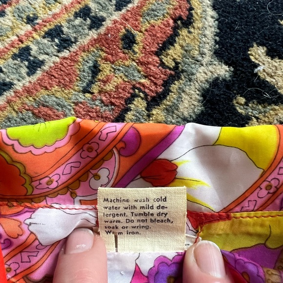Paradise Hawaii Vintage 1970’s Button Up Tunic Size 14 Made in Honolulu Vibrant - Picture 3 of 4